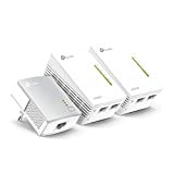 TP-Link CPL 600 Mbps + CPL WiFi 300 Mbps avec Ports Ethernet, Prise CPL Kit de 3 - Etendez votre ...