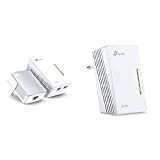TP-Link TL-WPA4220 Kit Powerline WiFi, AV600 Mbps su Powerline, 300 Mbps su WiFi 2.4 GHz, 2 Porte Ethernet & TL-WPA4220 ...