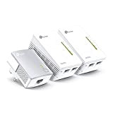 TP-Link WPA4220T KIT 2 Ports Adaptateur WiFi Powerline Starter Kit, Range Extender, à Large Bande/WiFi Extender, WiFi Booster/Hotspot, No Configu