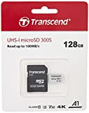 Transcend - 128Go - SDXC/SDHC 300S Carte microSD 128 Go avec adaptateur SD - TS128GUSD300S-A