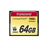Transcend 64 Go Carte Mémoire CompactFlash (CF) UDMA 7 1000x TS64GCF1000