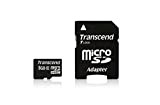 Transcend 8 Go Carte mémoire microSDHC Classe 6 avec adaptateur TS8GUSDHC6
