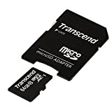 Transcend Carte Mémoire microSDXC 64 Go Classe 10 (Premium) TS64GUSDXC10