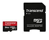 Transcend TS64GUSDU1 Carte mémoire Micro SD Classe 10 UHS-I 64 Go Noir