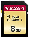 Transcend TS8GSDC500S Carte Mémoire SDHC 8 Go UHS-I U3 (Gold)