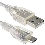 Translucide USB 2,0 A Vers Micro B Données et Chargeur câble 24AWG 1 m Avec Ferrite [1 mètre/1m]