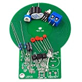 Triamisu Soldering Practice Kit Metal Detector Electronic Part Produces Sound and Light After Detecting Electronic Detector Kit - Black
