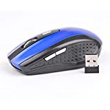 Triamisu Souris -2.4GHZ 1600DPI Wireless Optical Mouse 6 Key for Games Office Leisure Use - Blue