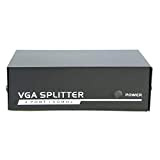 Triamisus Vga Splitter Hot New 150Mhz 2 Port Monitor Switch Vga Svga Video Splitter Box Adapter USB Powered - Noir