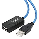TRIXES Câble d'extension 10m USB Répéteur Actif - USB Haute Vitesse mâle à Femelle - Compatible USB 2.0 et USB ...