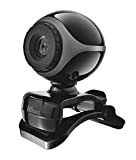 Trust Exis Webcam avec Microphone Intégré USB 2.0 - Noir/Argent