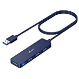 TSUPY Hub USB 3.0 1M Bleu USB Hub 4 USB 3.0 5Gbps Adaptateur USB vers USB Rallonge USB Multiprise USB ...