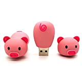 TuDu Clé USB 16 Go en Caoutchouc en Forme de Cochon 8 g/16G/32G/64G Memory Stick USB 2.0 U Disque – Rose 8 Go Rose