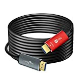 Twozoh Câble à fibre optique HDMI de 100M, Câble HDMI de fibre 4K Supporte 3D/4K@60Hz /18Gbps