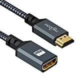 Twozoh Câble d'extension HDMI, Câble HDMI Mâle vers Femelle, rallonge HDMI en nylon tressé, adaptateur HDMI 2.0 compatible 4K@60Hz 3D ...