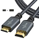 Twozoh Câble Mini HDMI vers HDMI 1M, Nylon tressé 4K Câble Mini HDMI C vers Full HDMI A, Supporte 3D ...
