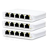 Ubiquiti Networks UniFi Switch Flex Mini (3-Pack) Géré Gigabit Ethernet (10/100/1000) Connexion Ethernet, supportant l'alimentation Via ce Port (PoE) Blanc