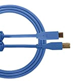 UDG Câble ultime Câble USB U96001LB – Ultimate audio câble USB 2.0 C-B bleu brillant 1,5 m