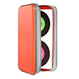UENTIP Étui de Rangement pour CD et DVD en Plastique Rigide - Capacité de 96 Compartiments - Orange…