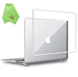 UESWILL Coque rigide brillante transparente pour MacBook Air 11" (modèle : A1370/A1465) avec chiffon de nettoyage en microfibre Transparent