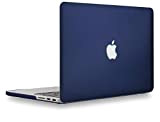 UESWILL Coque rigide lisse mate compatible avec MacBook Pro (Retina, 15", mi-2012/2013/2014/mi-2015), modèle A1398, sans CD-ROM, sans barre tactile, bleu ...