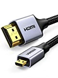 UGREEN Câble Micro HDMI vers HDMI 4K 60Hz Câble Micro HDMI Mâle vers HDMI Mâle Nylon Tressé Supporte 3D Ethernet ...