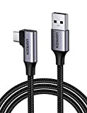 UGREEN Câble USB C vers USB 3.0 Coudé Charge Rapide 3A en Nylon Tressé Compatible avec Oculus Quest VR, Manette ...