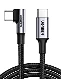 UGREEN Câble USB C vers USB C Coudé 100W Charge Rapide Câble USB Type C Alimentation 5A en Nylon Tressé ...