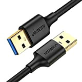 UGREEN Data Câble USB 3.0 Type A Mâle vers Mâle Câble Double USB SuperSpeed pour Disque Dur Boîtier Externe, DVD, ...