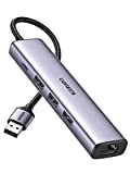UGREEN Hub USB 3.0 Ethernet Adaptateur USB Ethernet 1000Mbps avec 3 Ports USB 3.0 Adaptateur USB RJ45 Réseau LAN Gigabit ...