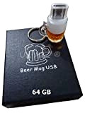 UK A2Z ® Clé USB en forme de tasse de bière avec boîte cadeau 64 Go