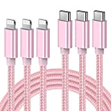 Ulinek Câble USB C vers lightning 2M, Chargeur Rapide iPhone MFi Certifié Lot de 3 Câble Nylon Tressé,USB C Cordon ...
