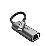 uni Adaptateur USB-C à Ethernet, Adaptateur de réseau LAN Ethernet Gigabit Ethernet de Type C à RJ45 Compatible pour MacBook ...