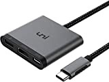 uni Adaptateur USB C vers HDMI 4K@60Hz avec Alimentation PD 100 W [Aluminium, Nylon] Type C avec USB 3.0 Haute ...