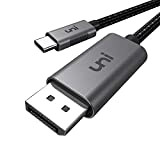 uni Câble USB C DisplayPort 1,8m (4K@60Hz, 2K@144Hz), Thunderbolt 3 vers DisplayPort, Compatible avec MacBook Pro, MacBook Air, iPad Pro, ...