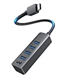 uni Hub USB C Ultra Fin vers 4 Ports USB 3.0 [Transfert de données 5Gbps] ataptateur Type C/Thunderbolt 3 Compatible ...