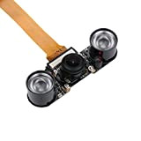 Unistorm Raspberry Pi Zero Caméra Fisheye grand angle 5 MP 1080p Vision nocturne Module pour Raspberry Pi Zero W