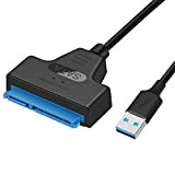 Unnderwiss Cable sata to usb Adaptateur usb sata Compatible avec les disques durs externes et internes Adaptateur SSD/HDD 2,5 pouces ...