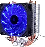 upHere CPU Cooler 4 Heatpipes Ventilateurs de PC 92mm Ultra Silencieux Bleu C92B