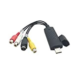 USB 2.0 Video Audio Capture Card Adapter VHS VCR TV To DVD Converter Support Win 2000 / Win XP/Win Vista/Win ...