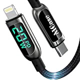 USB C auf lightning-Kabel, AICase 1,2 m Lade-Synchronisierungskabel mit LED-Display, kompatibel mit iPhone 13 13 Pro 12 Pro Max 12 ...