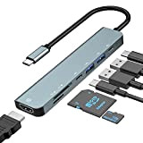 USB C Hub Multiport Adapter, 7-in-1 USB-C Hub with 4K 60Hz HDMI, USB C Data Port, 100W Power Delivery, 2 ...