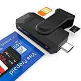 USB-C Lecteur Carte Identité Belge + Lecteur de Carte SIM + Lecteur de Carte Micro SD + SD, Lecteur Carte ...