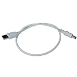 USB -> DC adaption cable 50cm for 5V LED-Strips ; 5,5/2,1mm Plug ; power cable