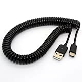 USB Type C Câble en spirale Spiral Type-C Mâle à USB 2.0 A Câble d'extension mâle Chargeur de synchronisation de ...