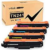v4ink Pack de 4 Brother TN241 TN245 de Cartouches de Toner Remplacement Compatible avec Brother HL-3140CW HL-3170CDW HL-3150CDW MFC-9340CDW MFC-9330CDW ...