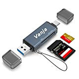 Vanja Lecteur de Carte SD USB 3.0/USB Type C/Thunderbolt 3 SD/Micro SD Adaptateur OTG pour MacBook Pro, MacBook, iMac, Samsung ...