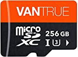 Vantrue 256 Go Carte mémoire microSDXC UHS-I U3 4K avec Adaptateur Compatible avec Dashcam, Smartphone, Tablette, caméra d'action et caméra ...