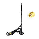 Vecys WiFi Antenne 2,4 G / 5 G / 5,8 G Double Fréquence 12 dBi MIMO Omnidirectionnel Signal Base Magnétique ...
