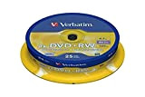 Verbatim 43489 DVD+RW, 4,7 Go, 4X, Spindle, 25 pièces